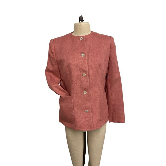 Vintage Evan-Picone Womens Rose Pink Blazer Union Made Jacket - Picture 2 of 10